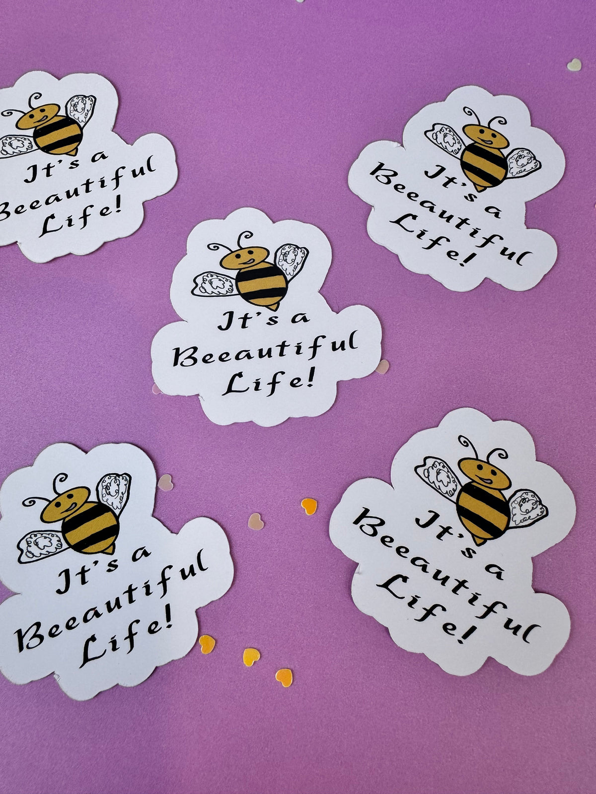It’s a Beeautiful Life! Bumblebee Sticker | Matte