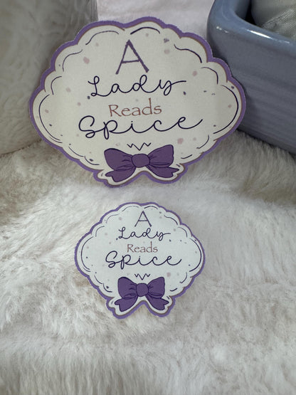 A Lady Reads Spice, Spicy Book Lover Sticker
