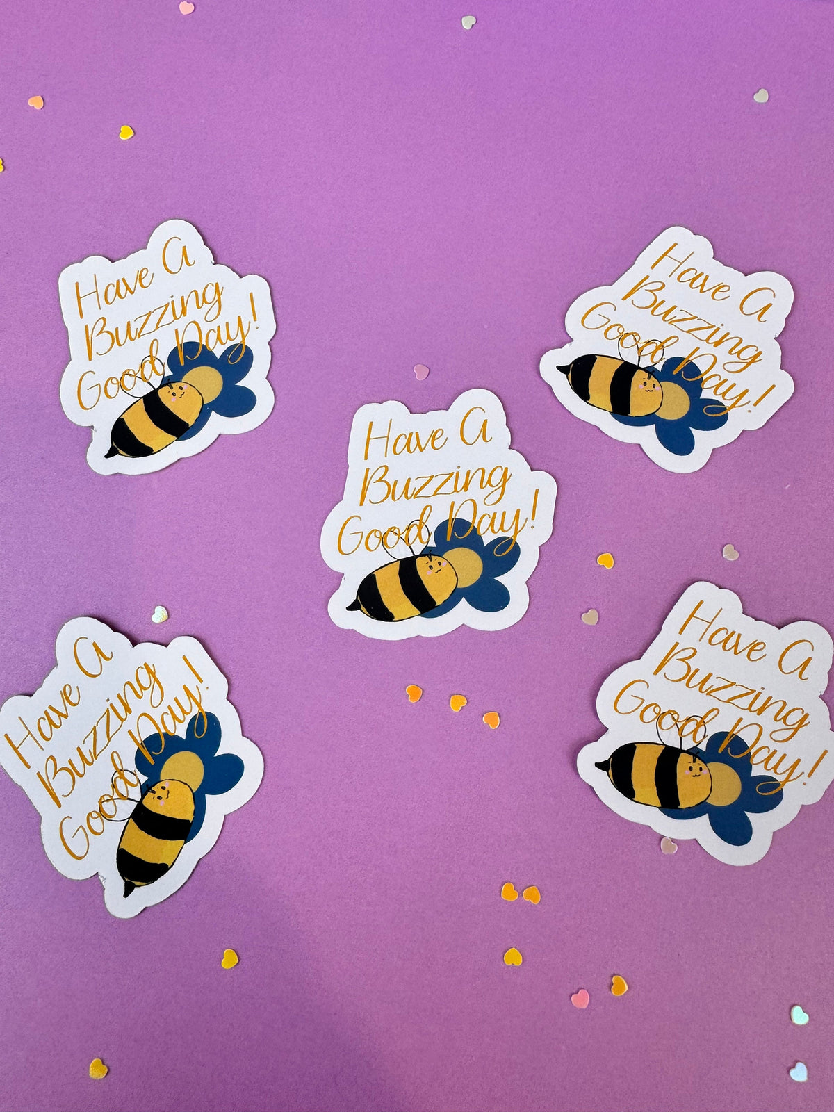 Have a Buzzing Good Day! Bumblebee Sticker | Matte