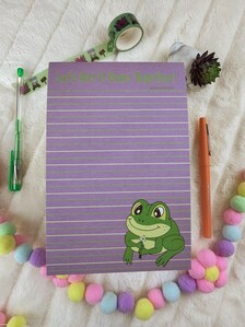 Frog Notepad | Cute Kawaii To-Do List Pad, 4x6, 50 Sheets | Outfolded