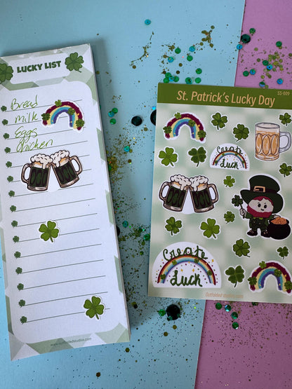 St. Patrick’s Day Sticker Sheet | 20 Lucky Planner Stickers
