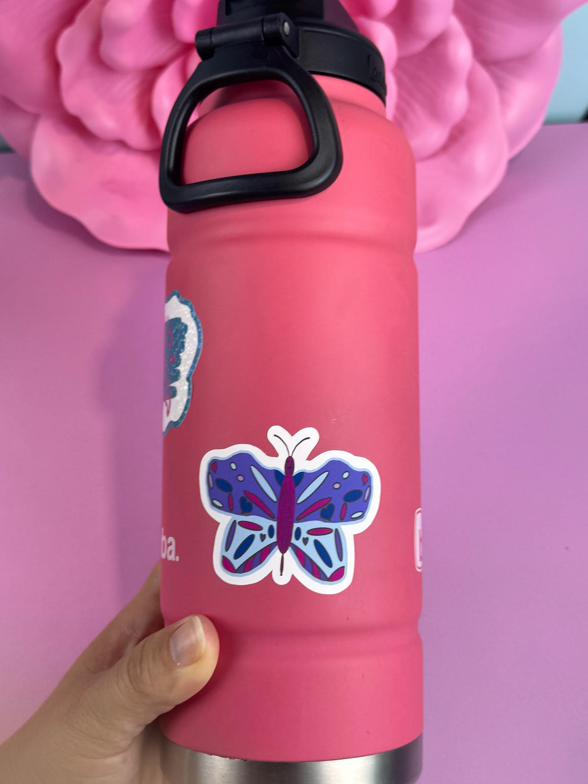 Purple Butterfly Sticker | Hand-Drawn Vinyl Sticker
