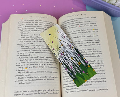Bumblebee & Wildflower Meadow Laminated Bookmark