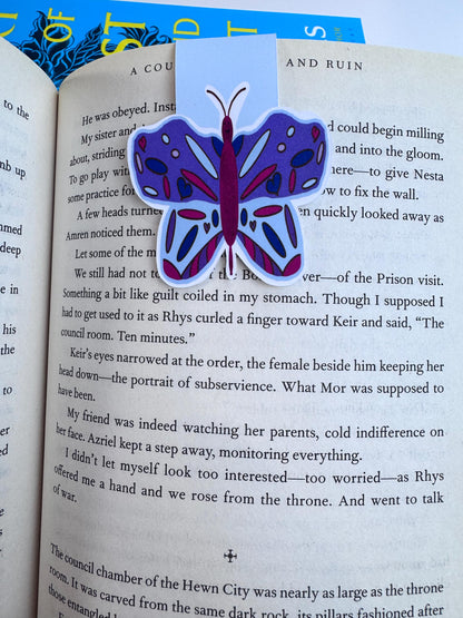 Purple Butterfly Magnetic Bookmark | Book Lover Gift