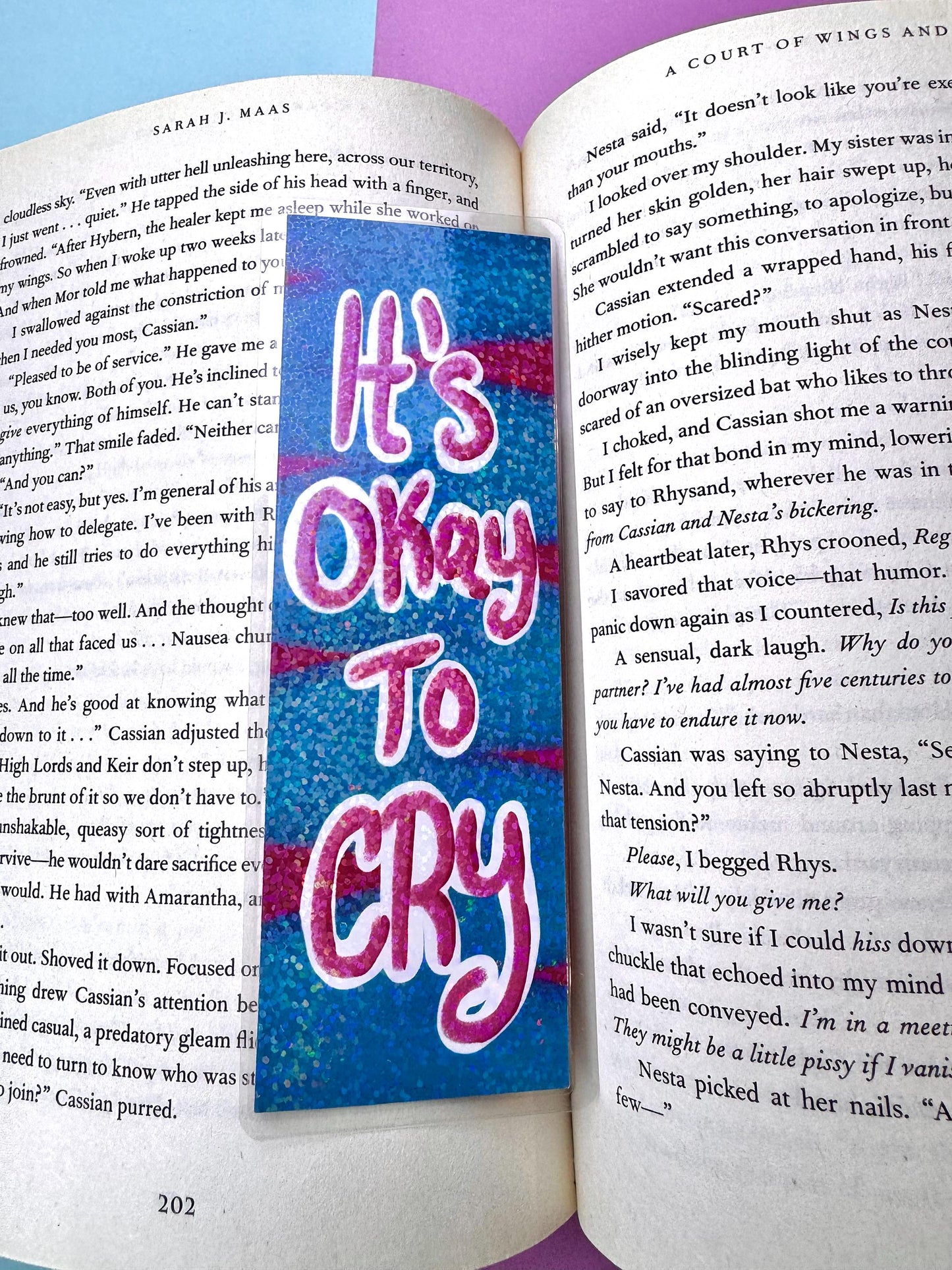 It's Okay To Cry Bookmark For Readers- Holographic Bookmark