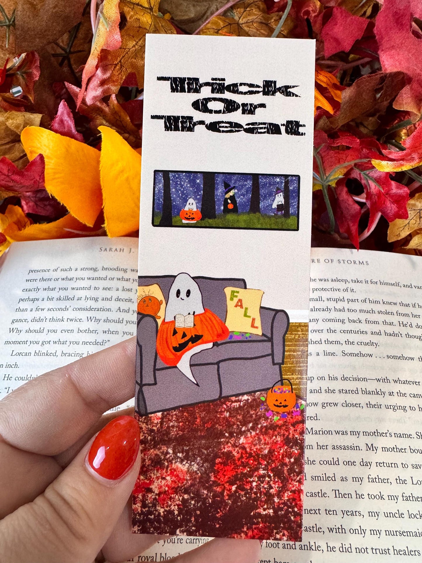 Halloween Bookmark For Readers, Ghost Bookmark
