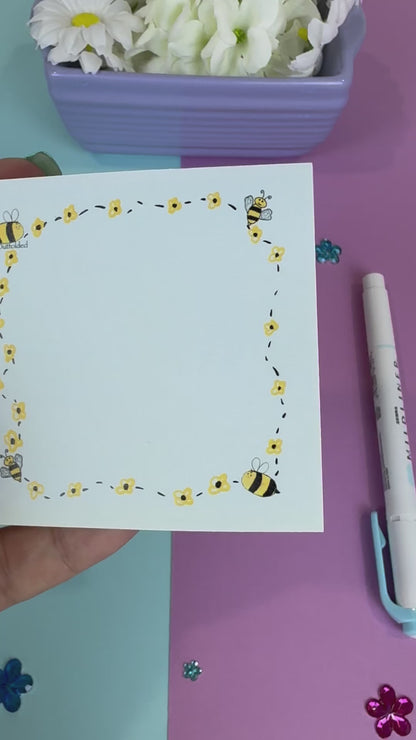 Buzzing Round The Block Bumblebee Sticky Notes