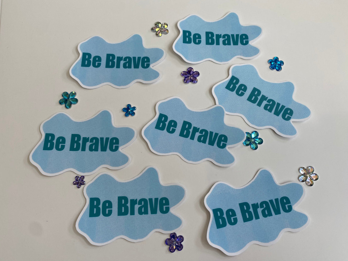 Be Brave Sticker with Water Resistant Laminate, Planner Sticker Kindle Decor