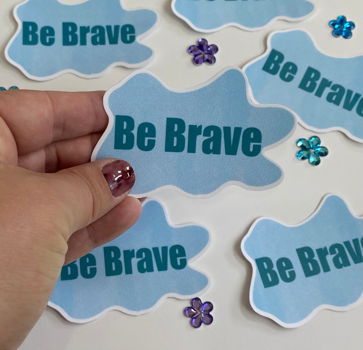 Be Brave Sticker with Water Resistant Laminate, Planner Sticker Kindle Decor