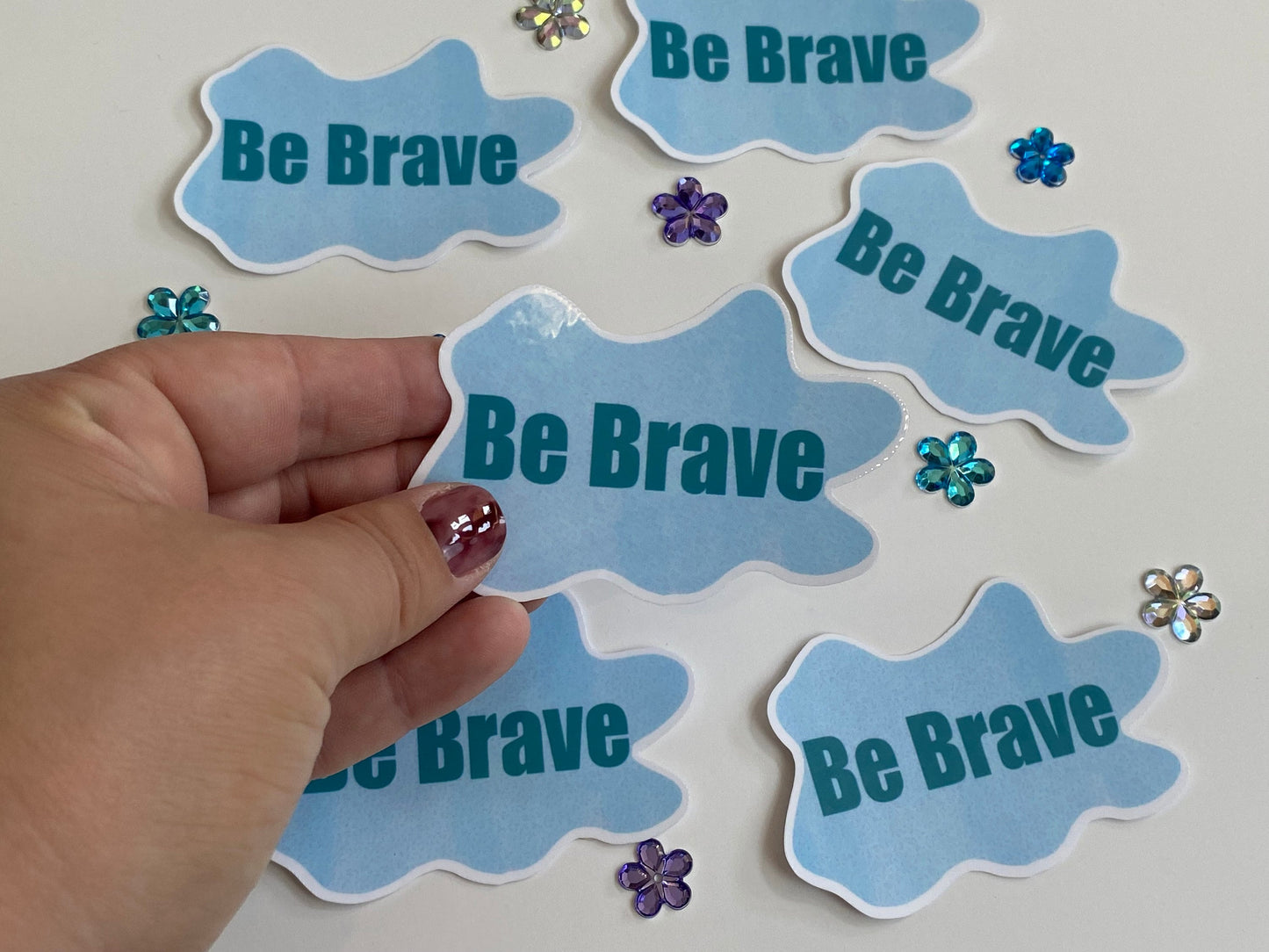 Be Brave Sticker with Water Resistant Laminate, Planner Sticker Kindle Decor